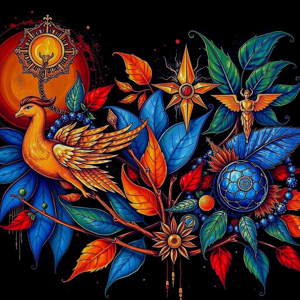 Abstract Art Radiating Positive Qualities