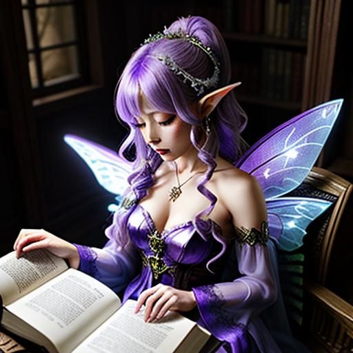 Lavender Fairy-Tale Book Cover Art