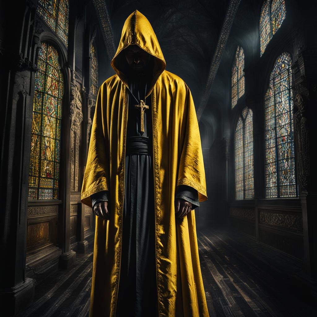 Ominous Priest in Yellow Robe