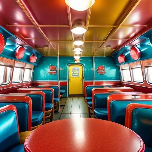 Vintage 1950s Diner Interior