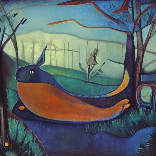 Surreal Rabbit Dreams by Moonlit Ravine