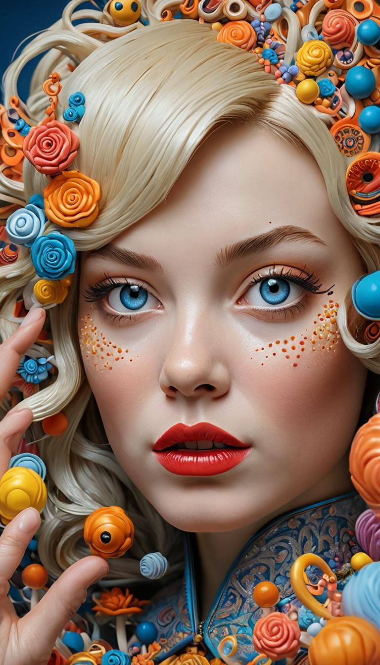 Surreal DMT Trip Visions in Vibrant Optical Illusion Paintin...