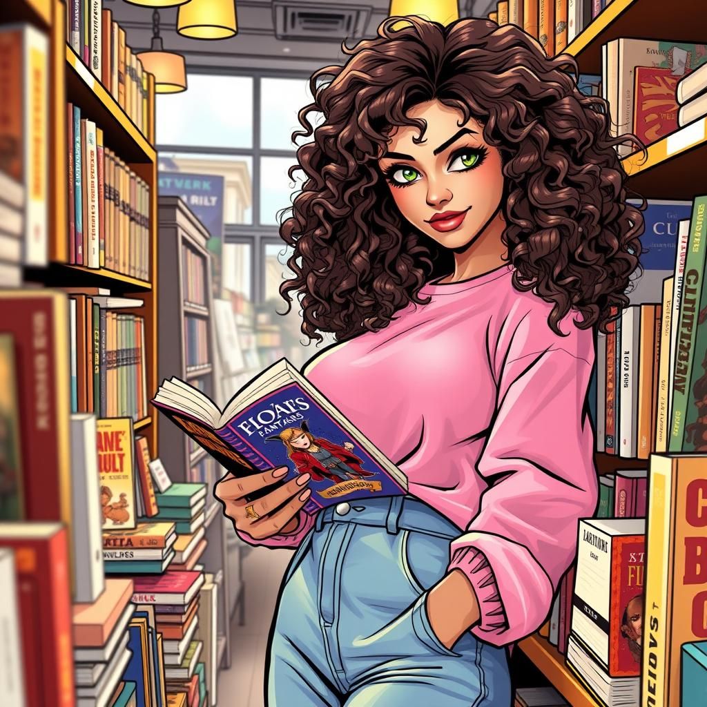 beautiful breathtaking woman, luscious hair, bright eyes, fu...