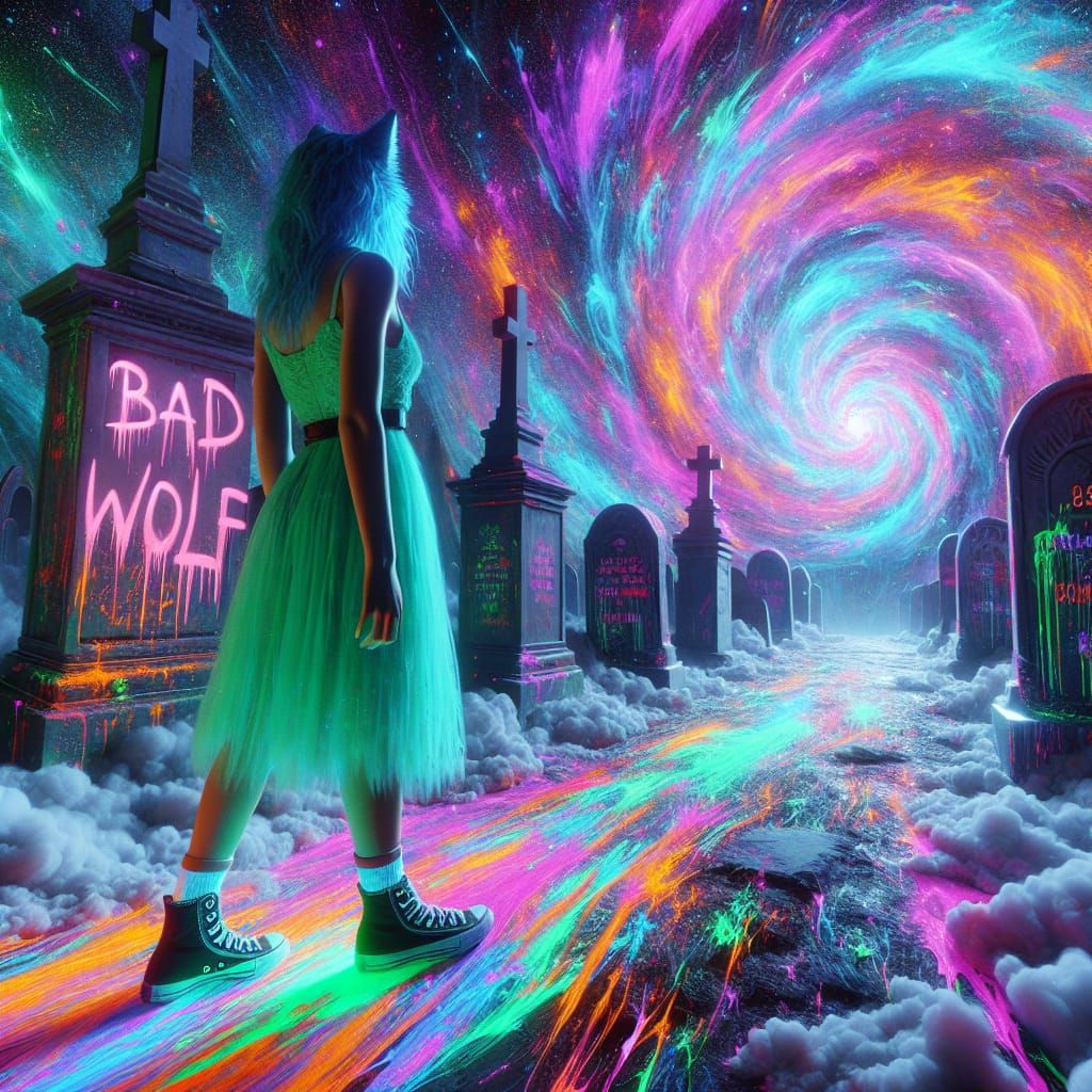 Grief-Stricken Time Traveler in Neo-Impressionist Style