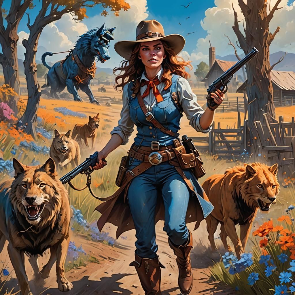 Dorothy Gale, Gunslinger, Fantasy Western Concept Art