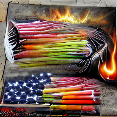 Abstract Art Supplies Still Life