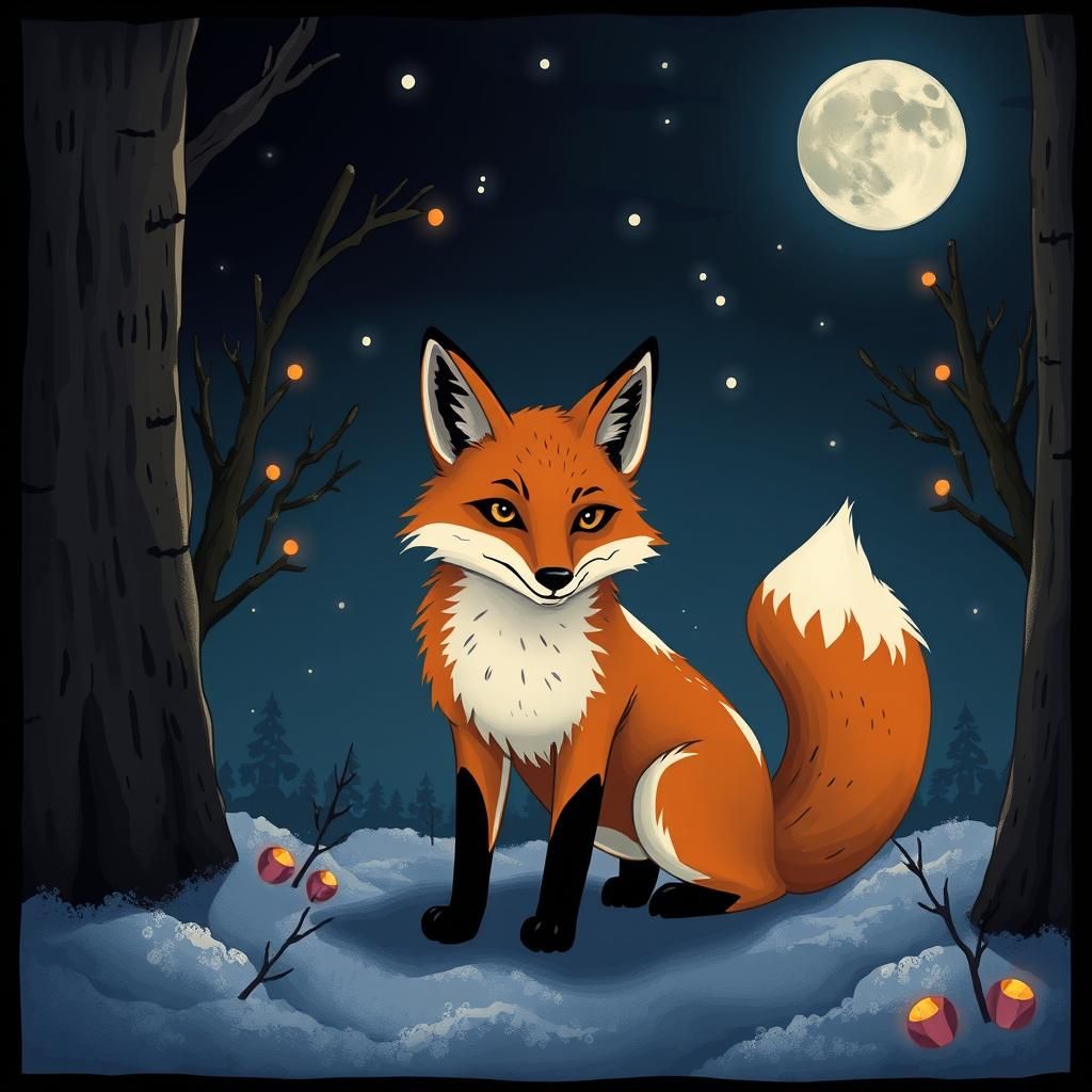 Fox Between Night and Day