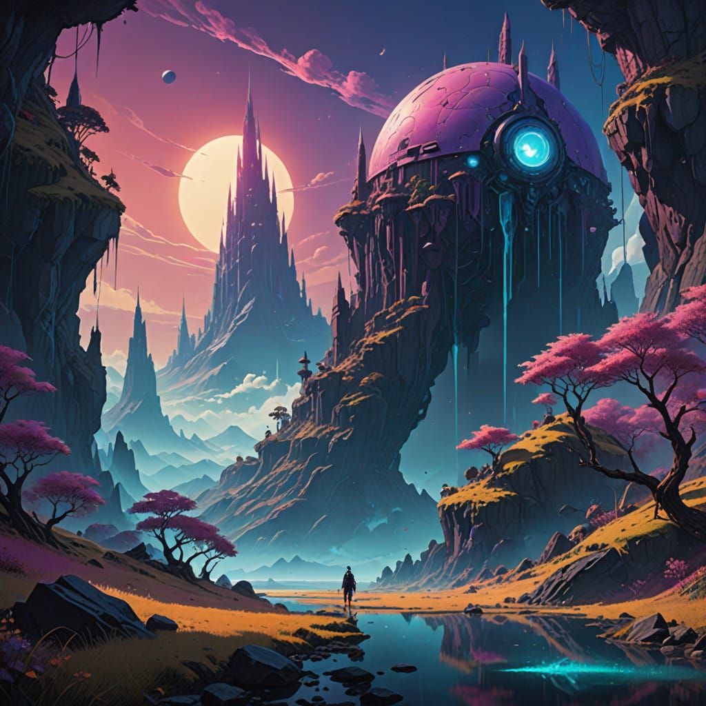 Mystical Planet in Ethereal Hues