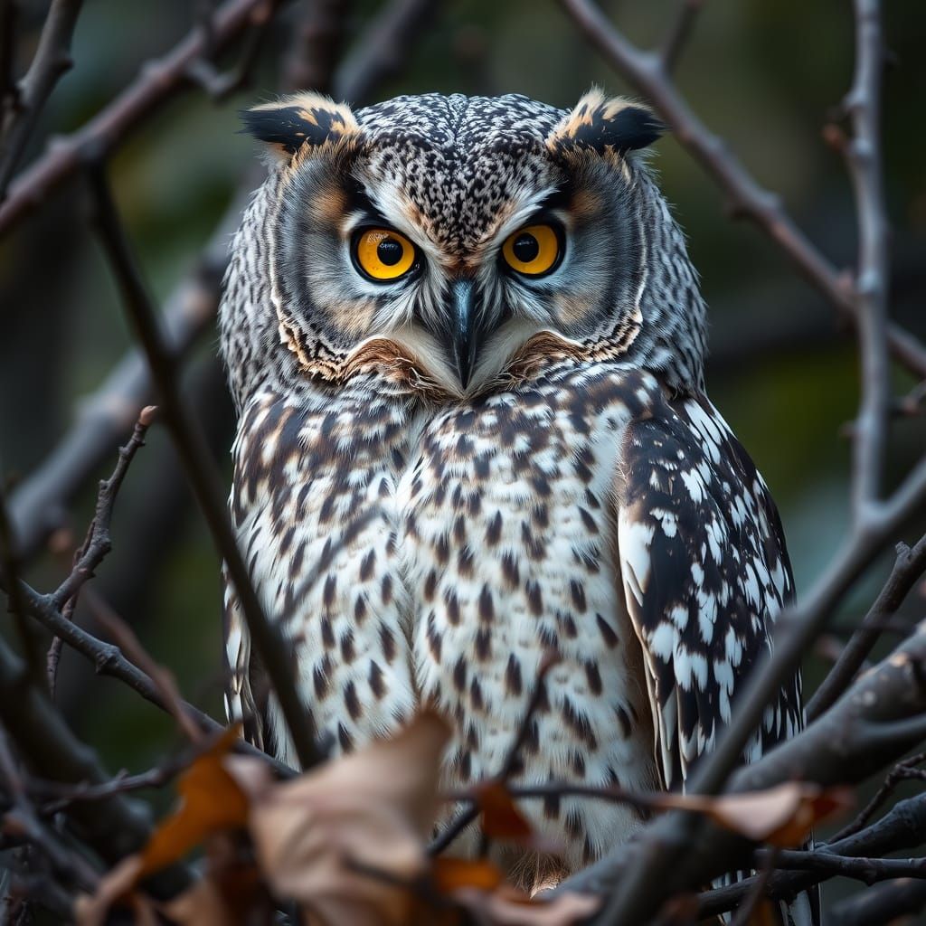 Owl Portrait in Natural Light, Wildlife Photography