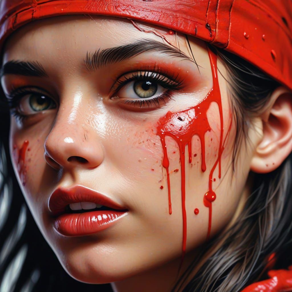 Jenna Ortega as Elektra Natchios in Vibrant Graffiti Art Sty...