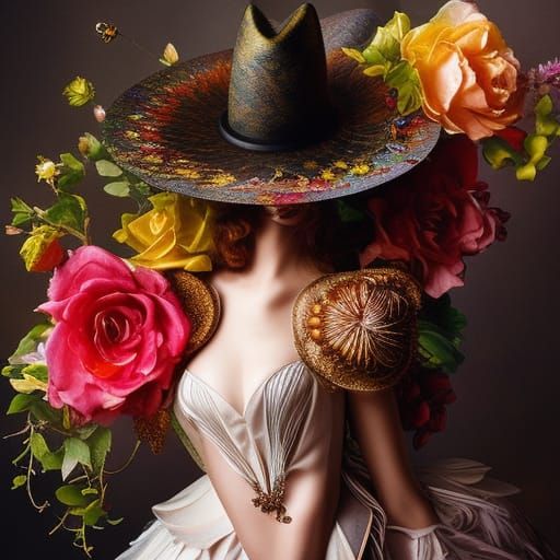 Cute Doormouse in Fancy Hat: Cottagecore Artwork