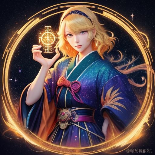 Anime Tarot Reader with Phoenix Headband