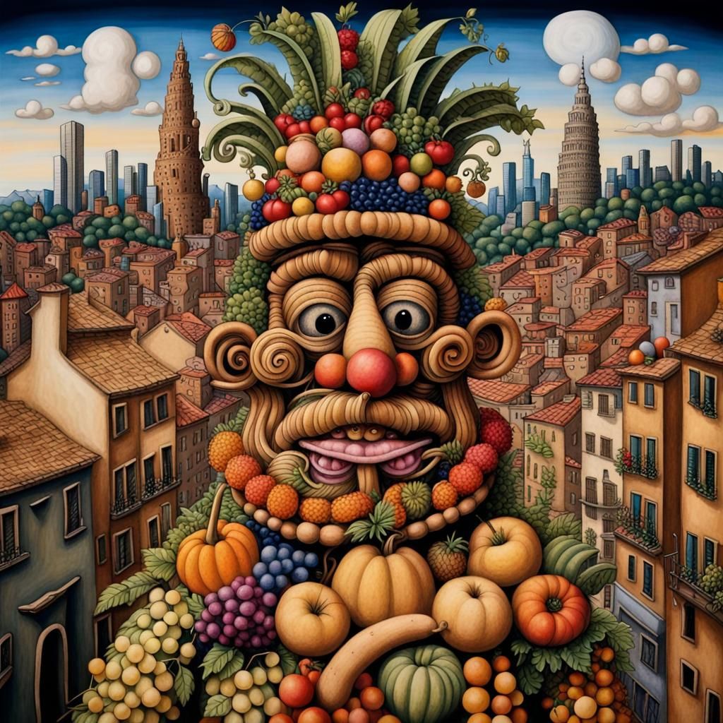 Vibrant Cityscape Inspired by Playful Character Art