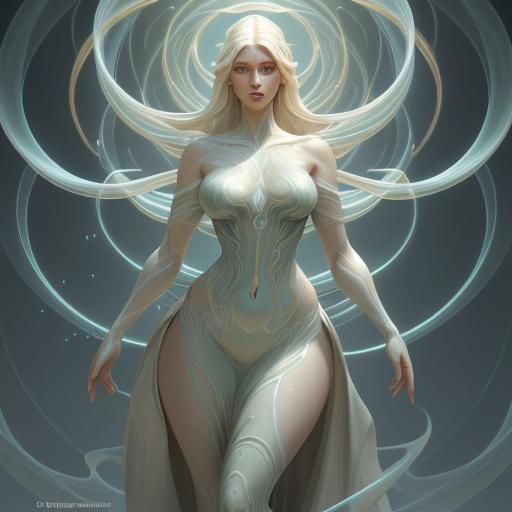 Ethereal Woman's Transformation: Hyper-Realistic Fantasy Art