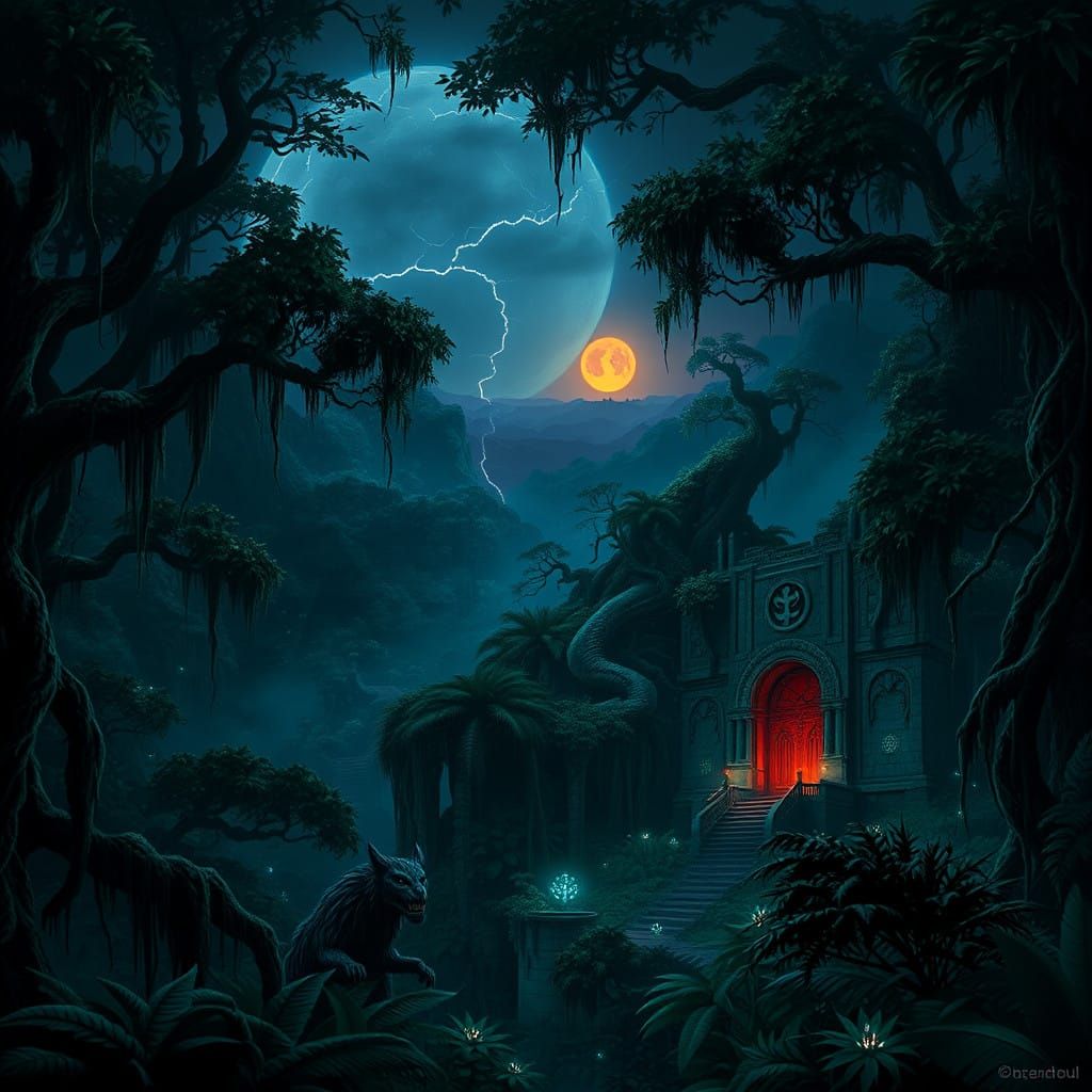 Surreal Jungle Moon Dxun Set in a Galaxy Far Away