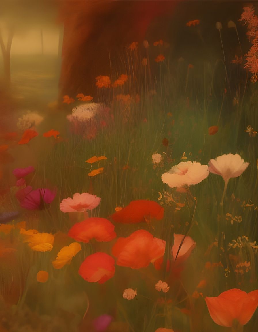 Detailed Rose Garden Landscape with Dynamic Lighting