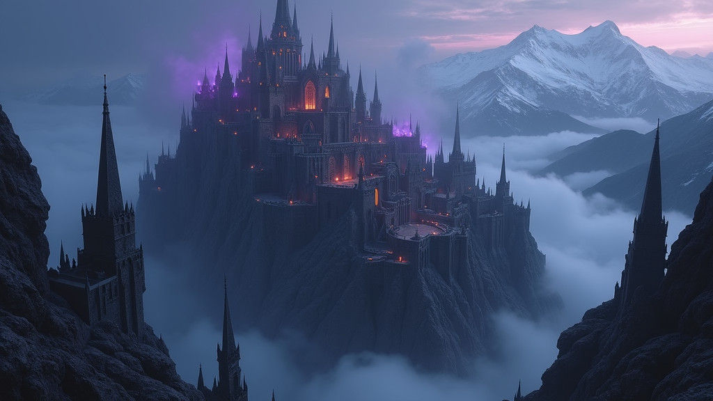 Foreboding Drakonian Capital in Gothic Style