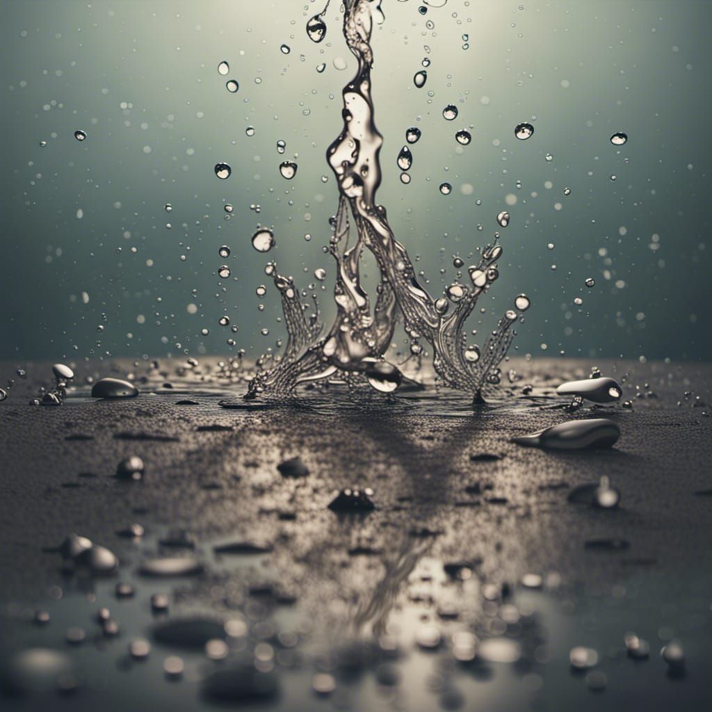Rain Splashing in a Puddle: Photorealistic CGI