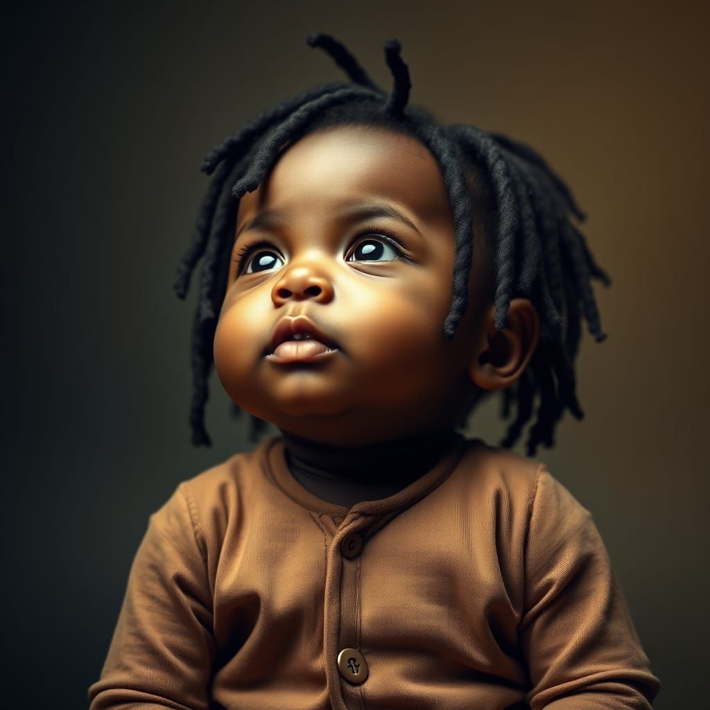Serene Baby in Hyperrealistic Portraiture