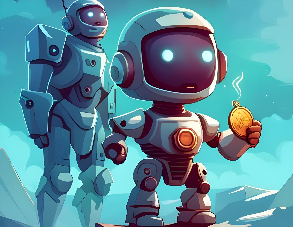 Robot Award Ceremony in Detailed Chibi Art Style