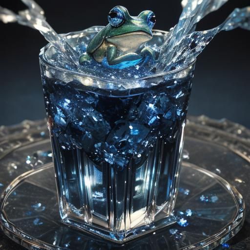 Crystal Frog: Hyperrealistic with Intricate Details