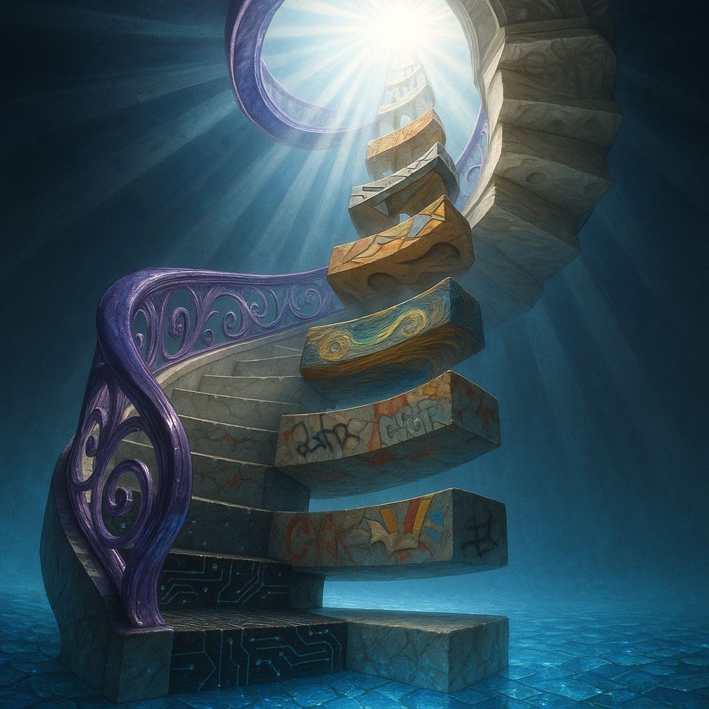 Ascending the Spiral Staircase to Transcendent Light