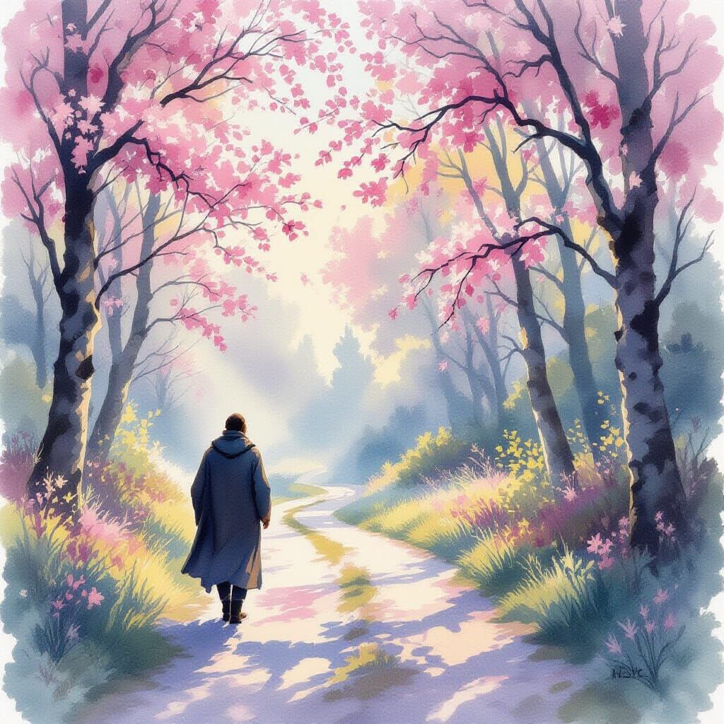 Divine Forgiveness and Grace in Pastel Watercolors