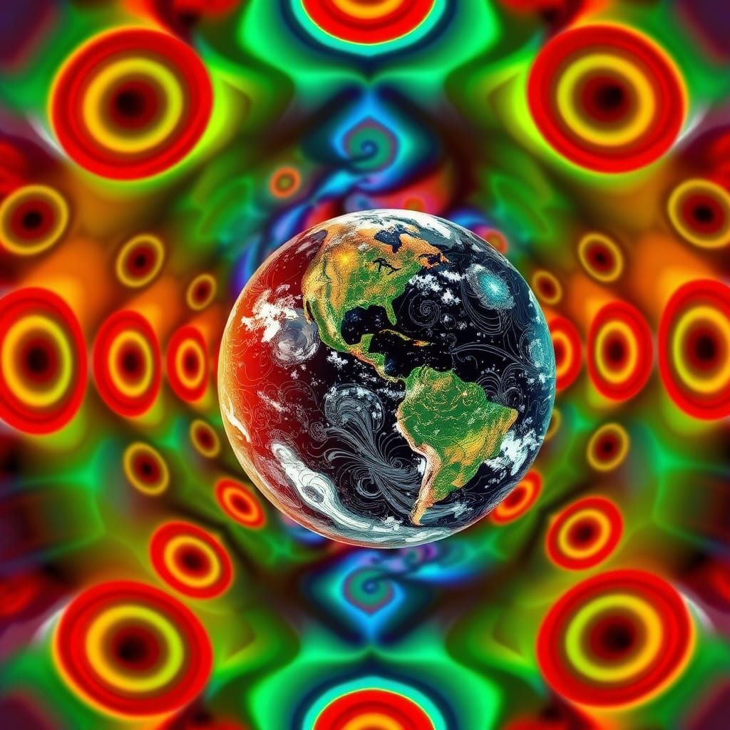 Abstract Fantasy Art: Twisting Motion Illusion