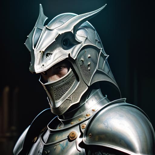 Dinosaur Knight: Medieval Portrait in Hyperrealism