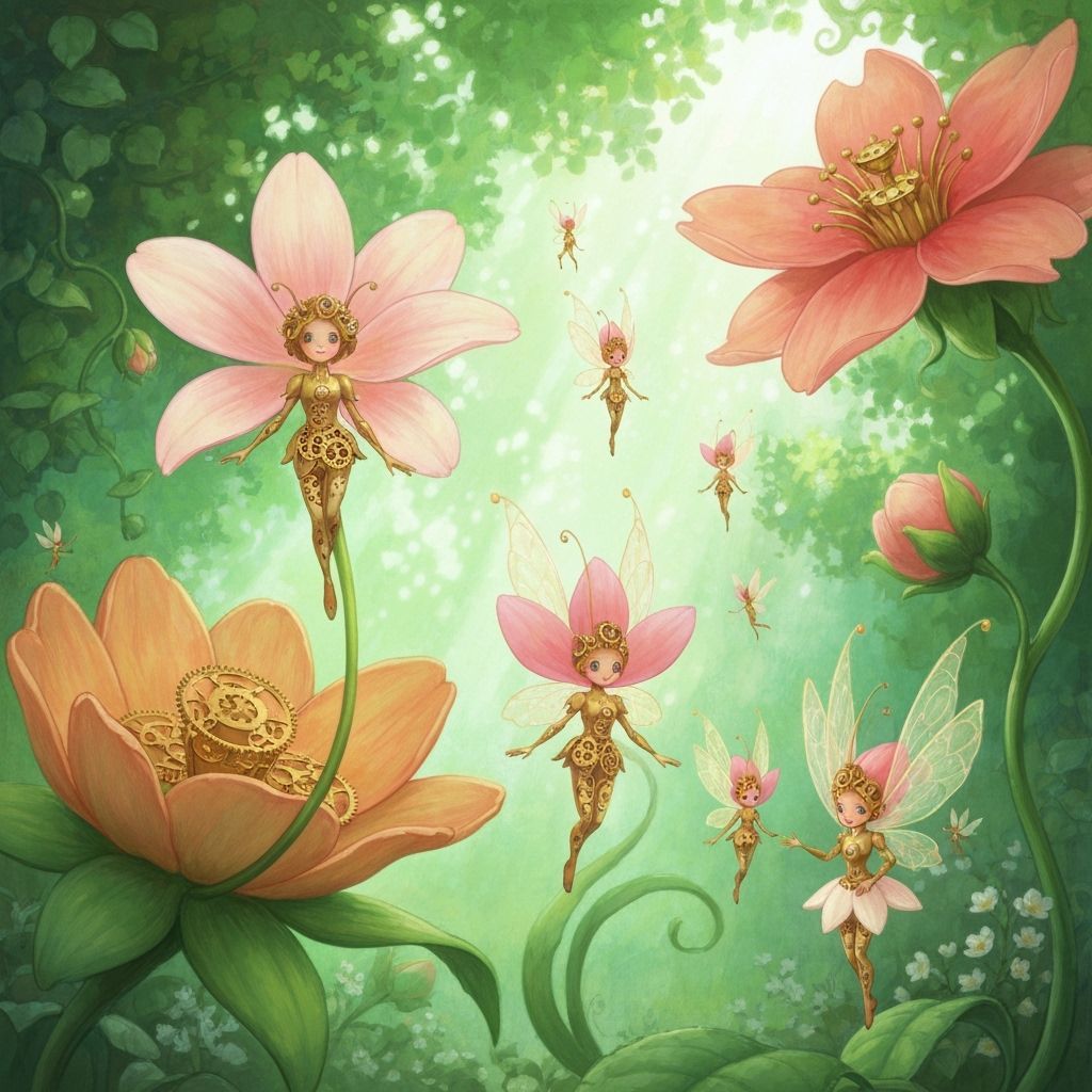 Flower Gear Fairies in Enchanted Realms
