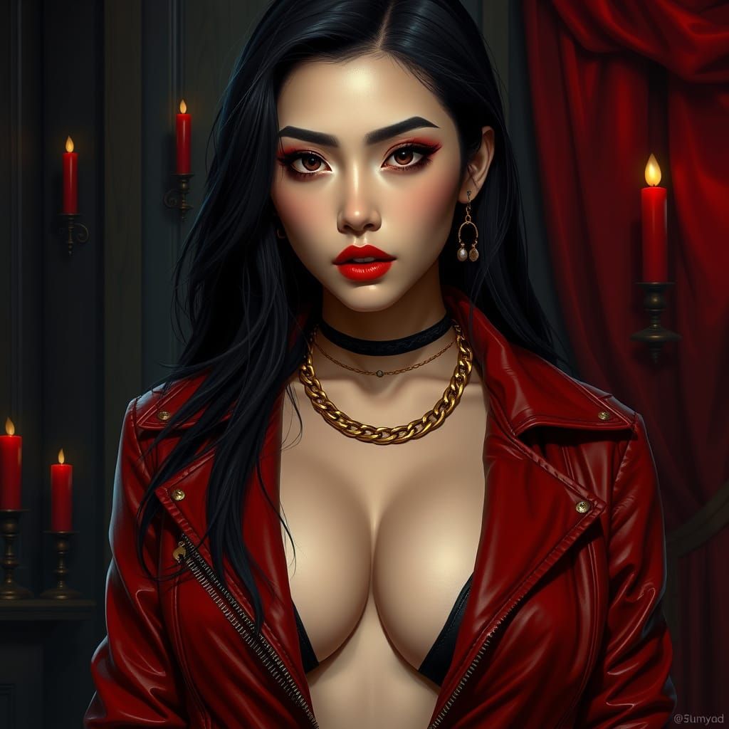 Hyperrealistic Portrait of a Beautiful Asian Woman