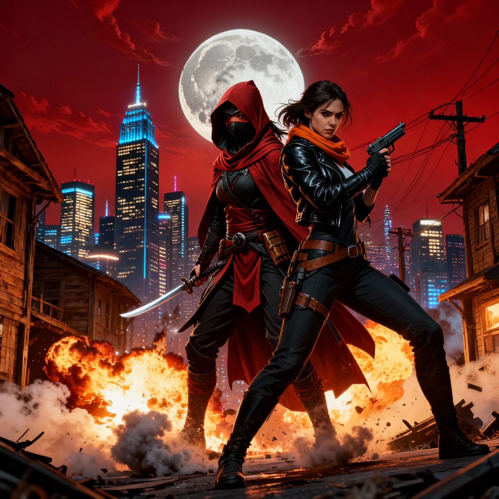 Rogue and Ninja Team Up in Dynamic Action Scene