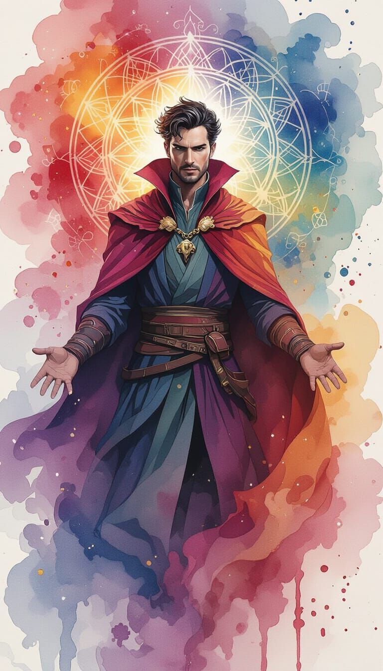 Watercolor Sorcerer Dissolving Magic