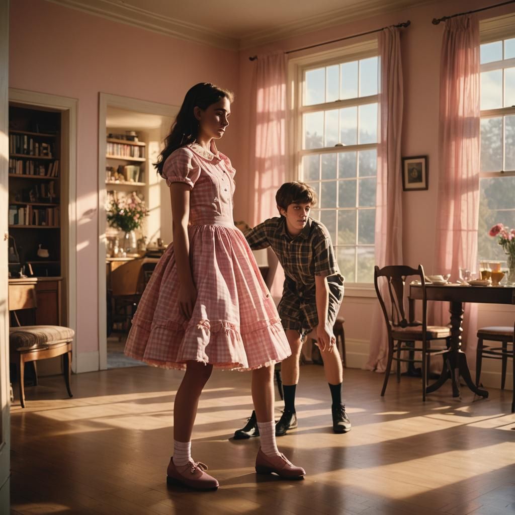 Cinematic Scene of Youth in Warm Light