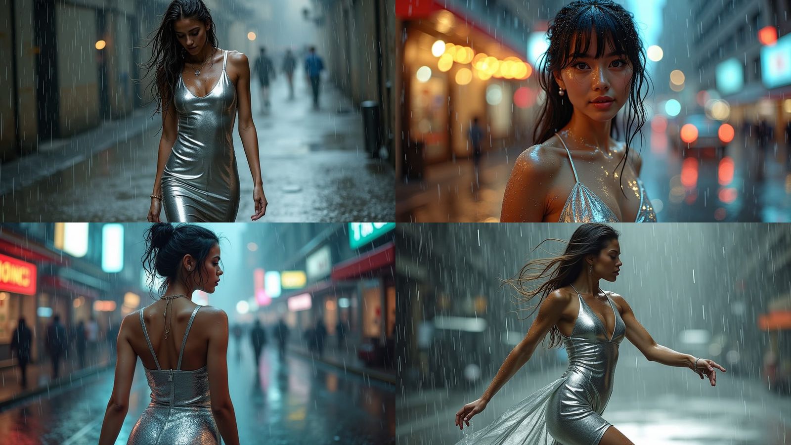 Reflective Silver Dress: A Wet T-Shirt Dance