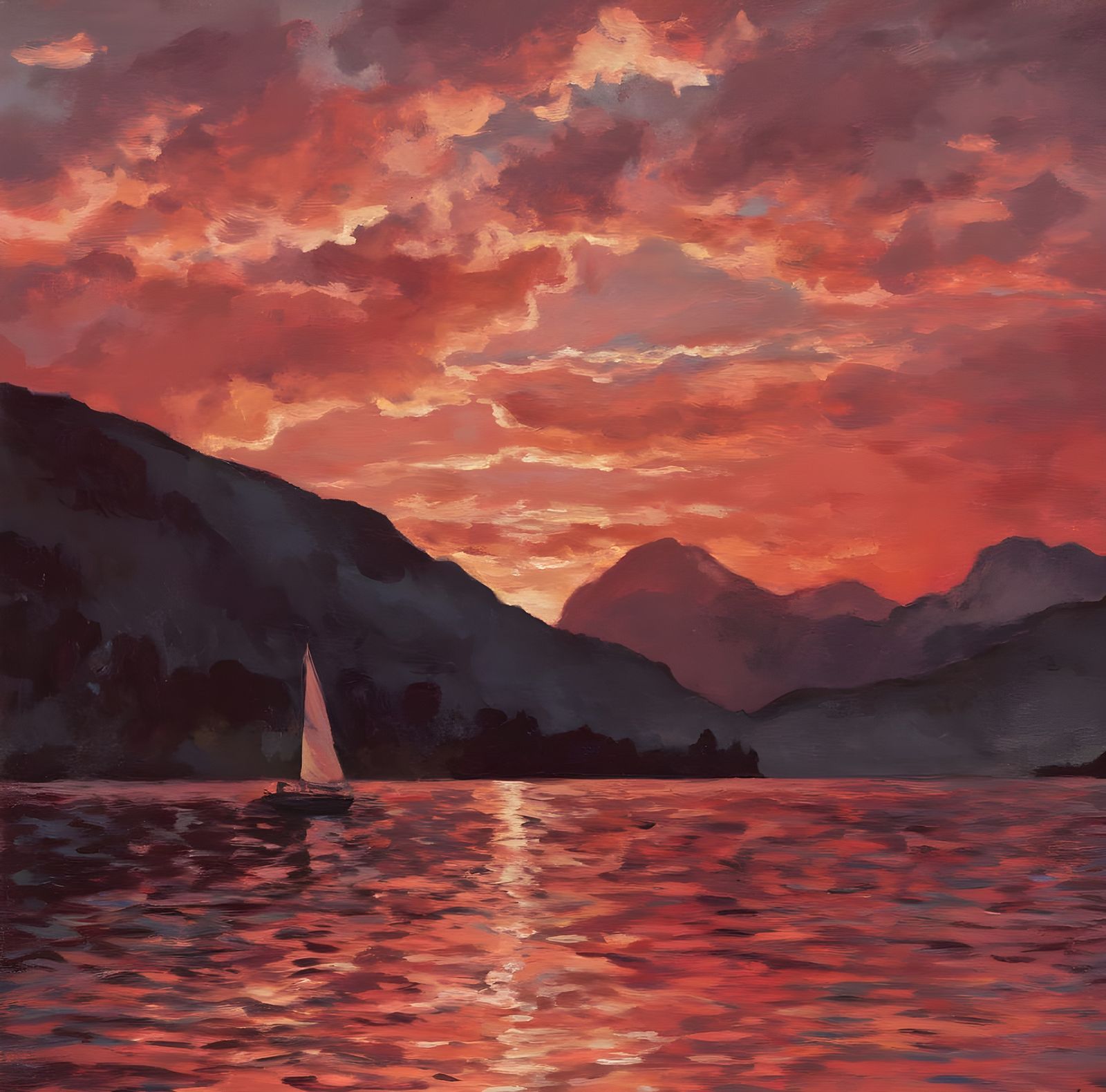 Lake Geneva at Sunset