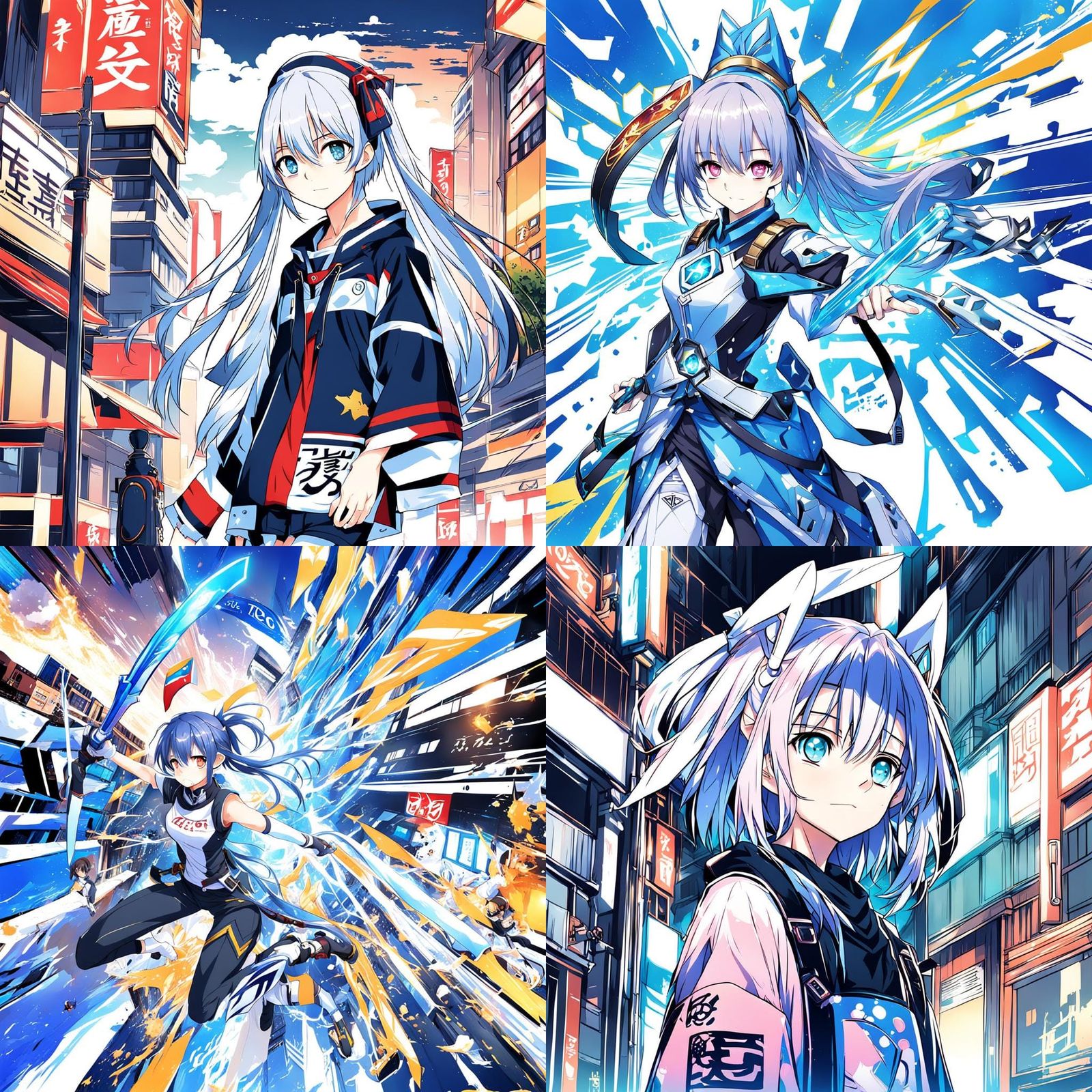 Anime Girl in Japanese Manga Style