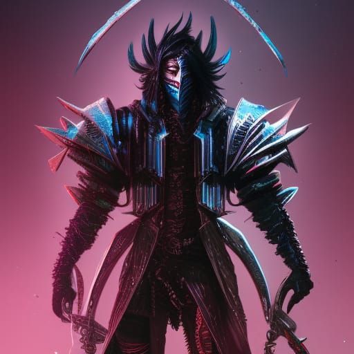 Cyberpunk Vampire Oroku Saki with Scissorhands