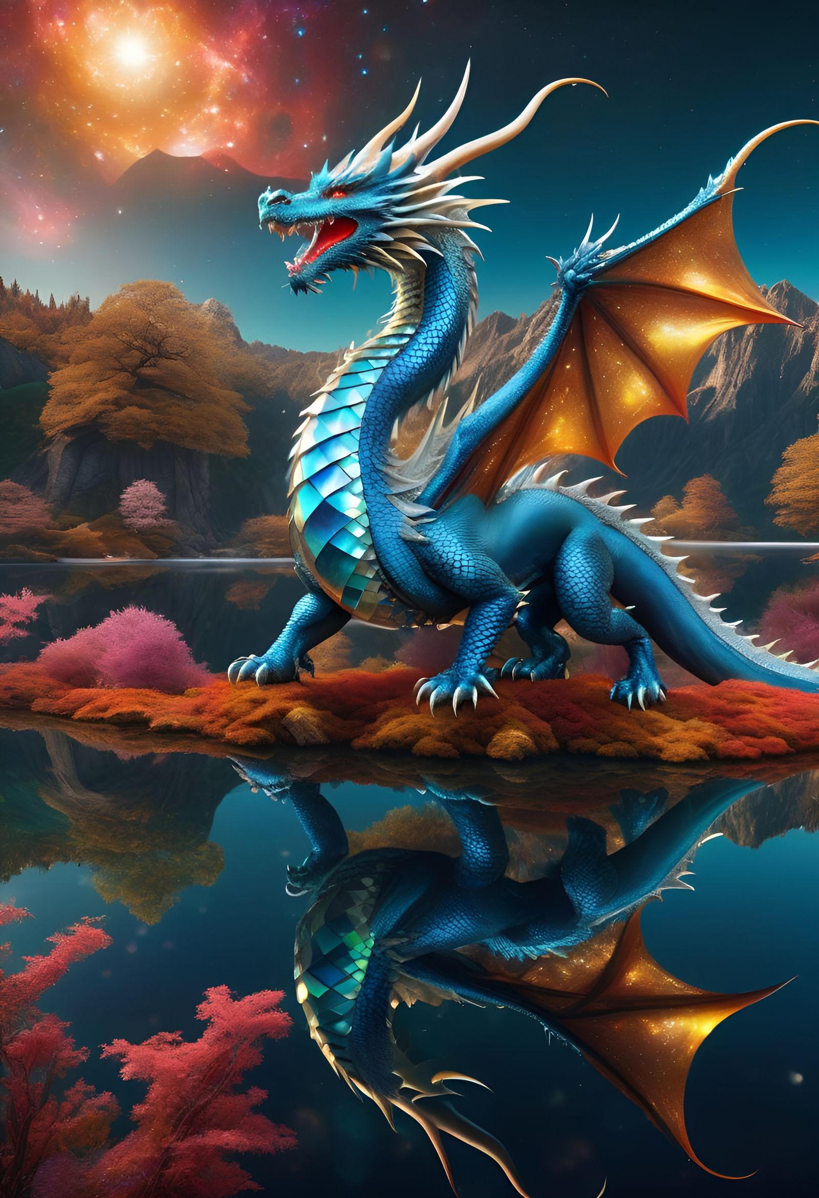 Cosmic Galaxy Dragon