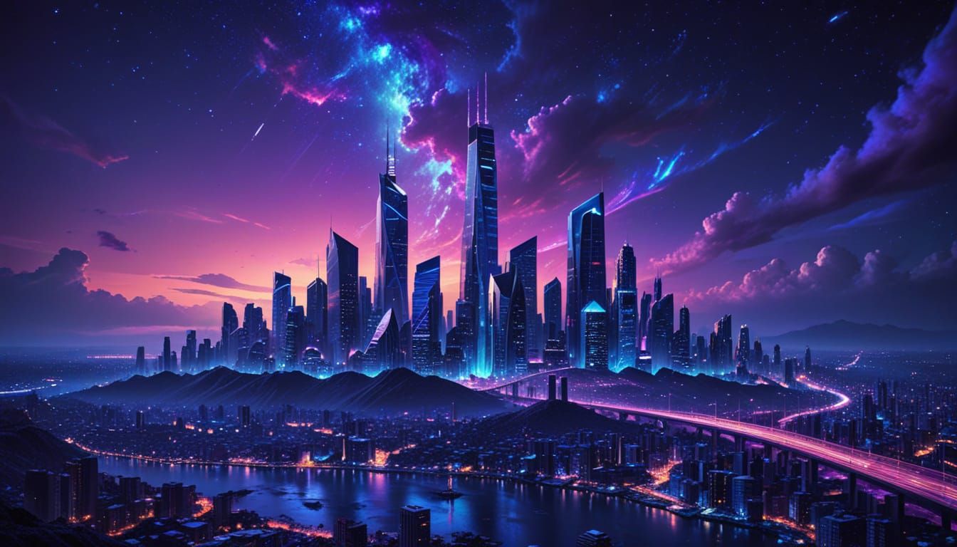 Cosmic Metropolis at Dusk