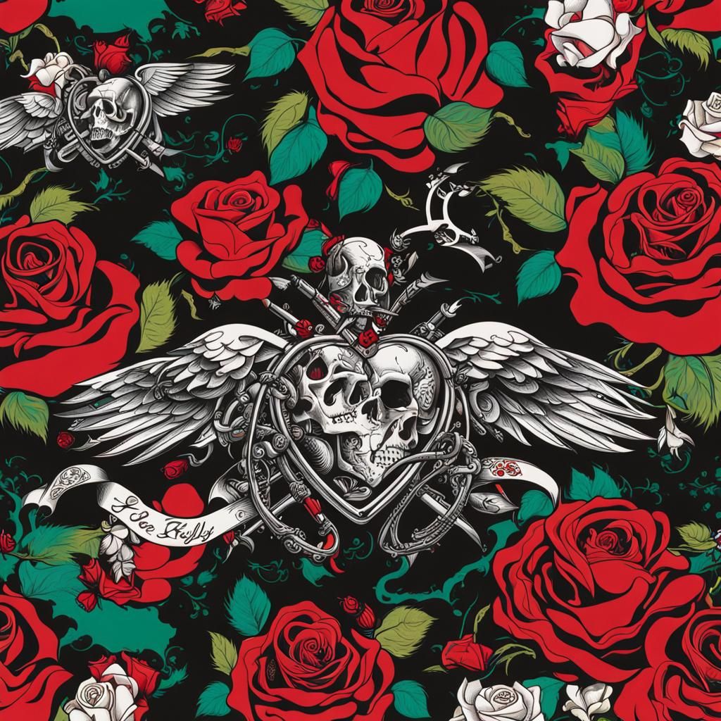 Ed Hardy's Love Kills Slowly Tattoo Design