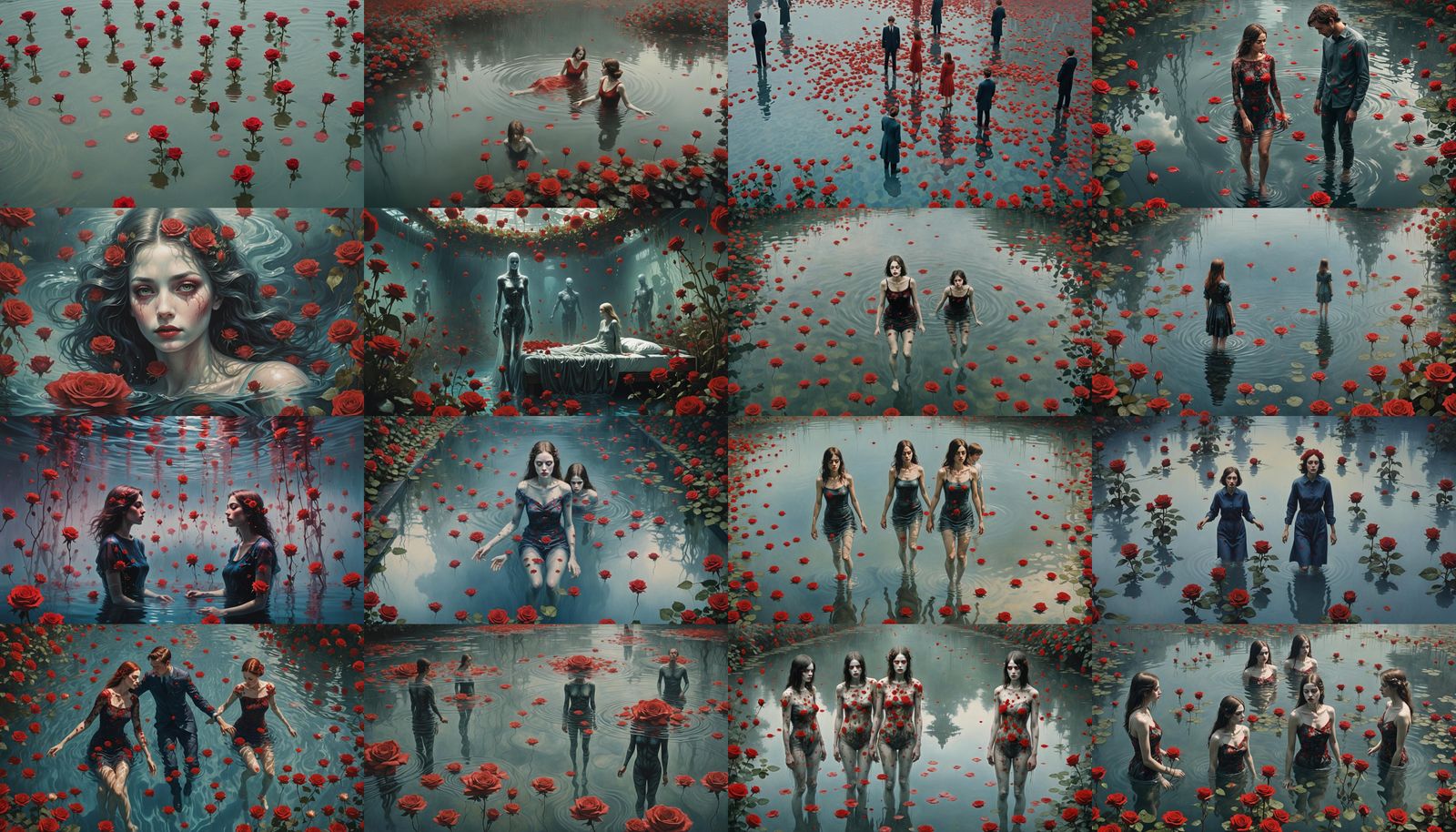 Mysterious Optical Illusions: People Reflected in Water