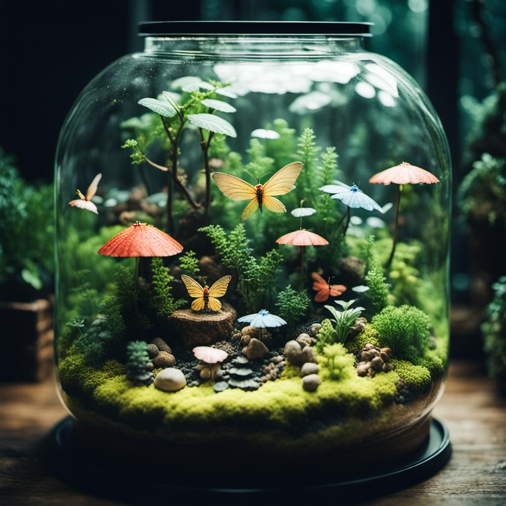 Fairies in a Terrarium: Cinematic Film Still