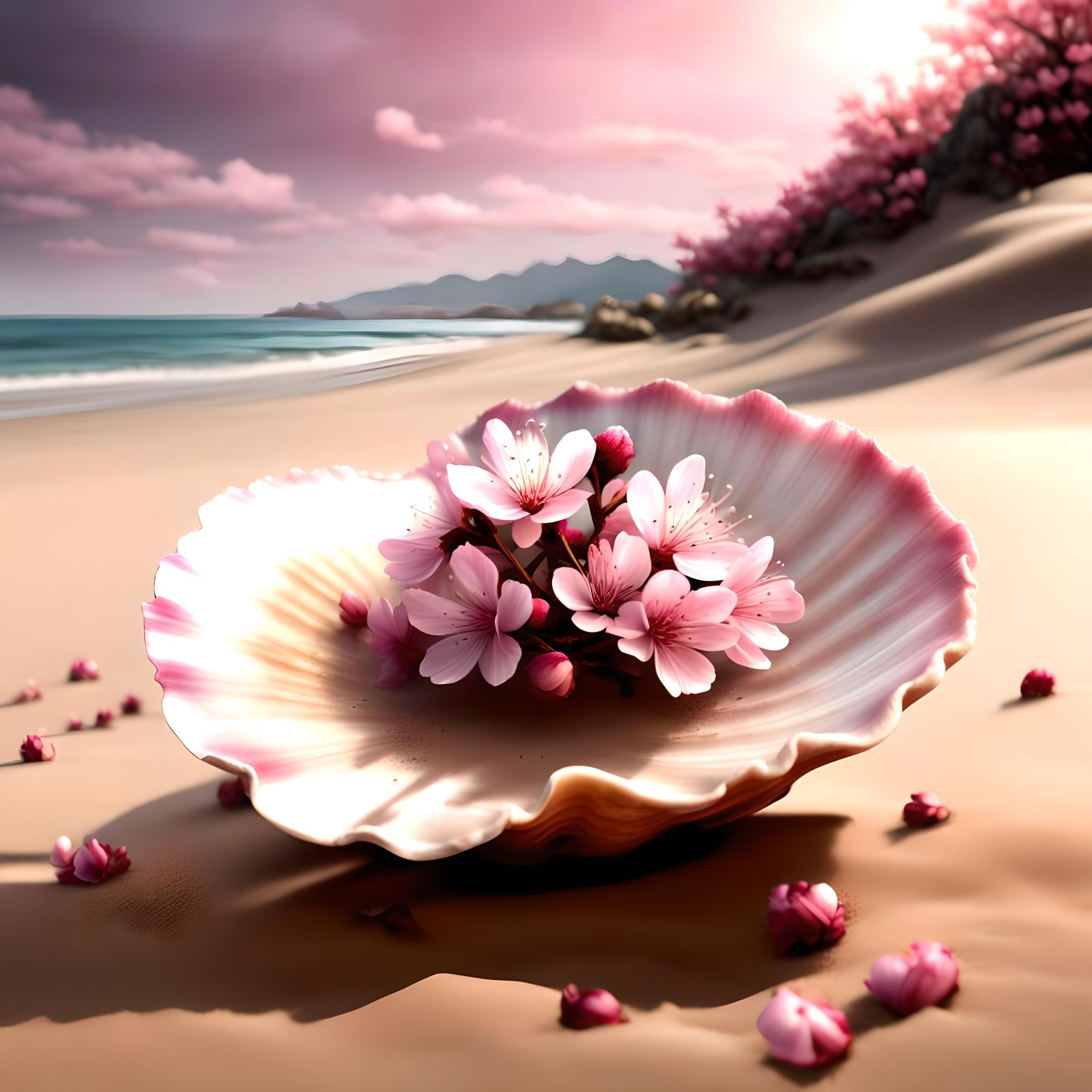 Cherry Blossom Shell 🐚 🌸