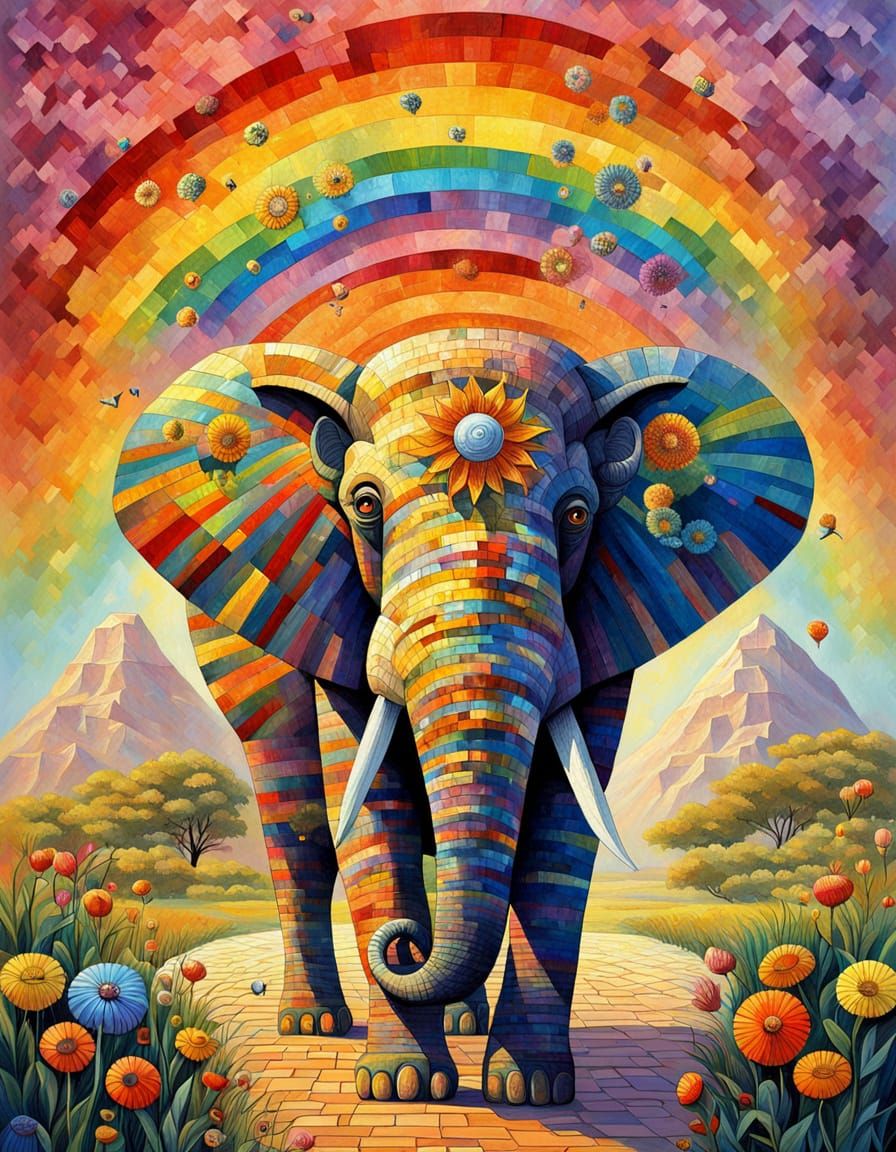 Tutankhamun as Impressionist Palette Knife Painting