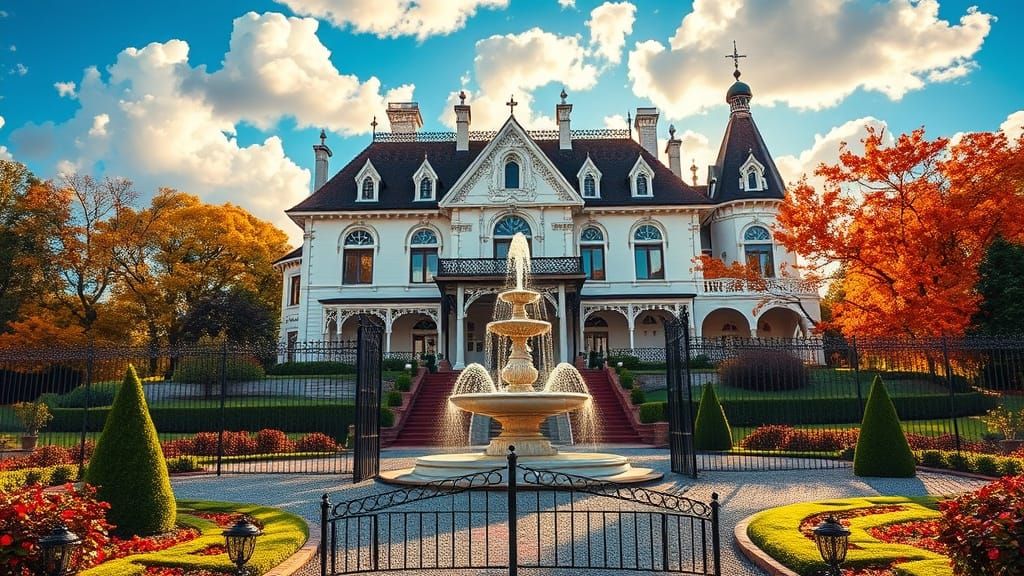 Ethereal Victorian Estate Radiates Grandeur Amidst Vibrant L...