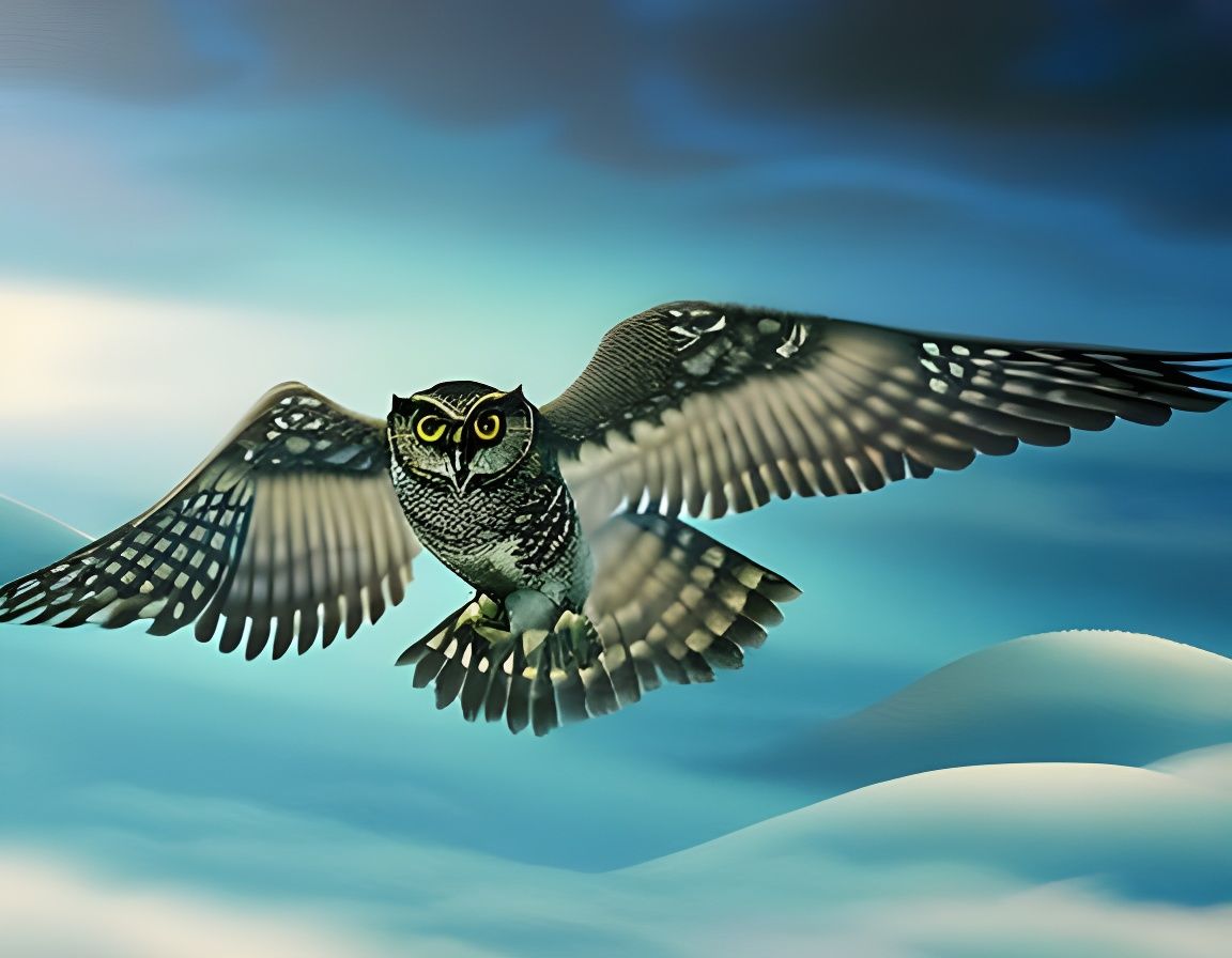 Owl flying