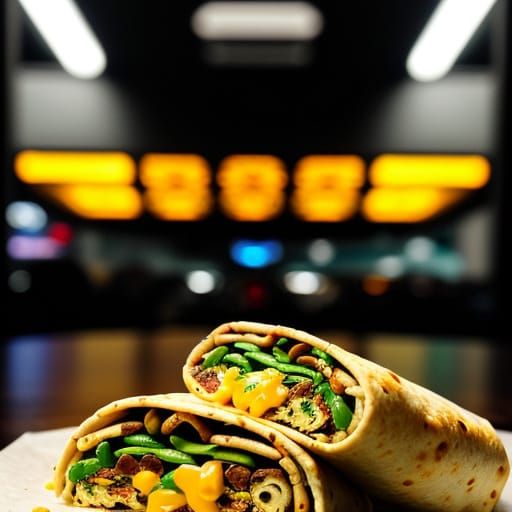 Hyperrealistic Burrito Feast