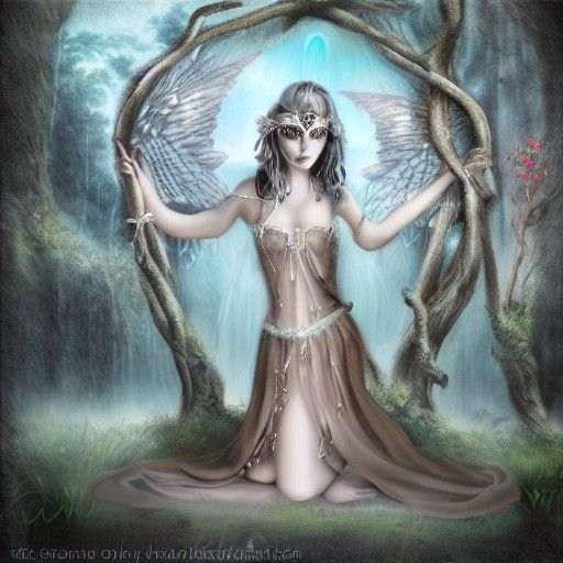 Gothic Crystal Fairy in Detailed Matte Painting