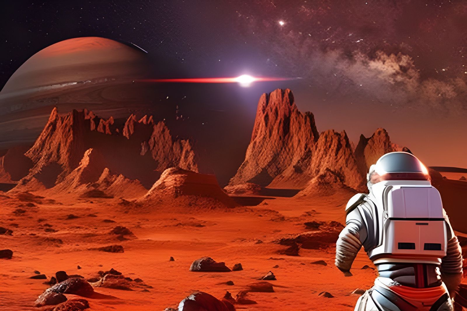 an astronaut in mars !